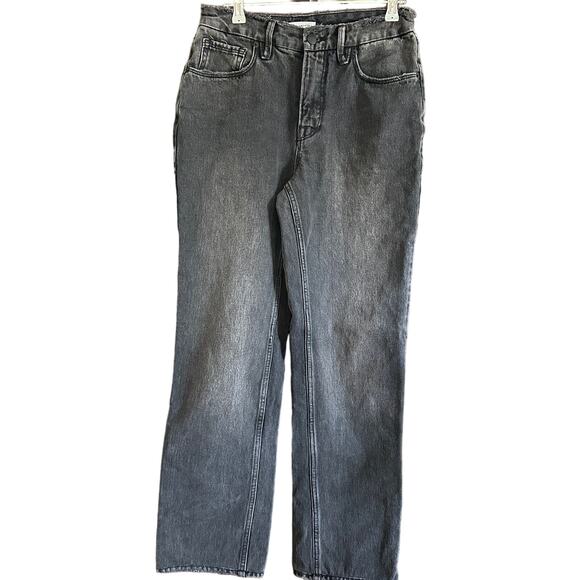 GOOD AMERICAN | Good 90s Icon Straight Jean Gray / Washed Black 258  Size 2 / 26 - Picture 2 of 5